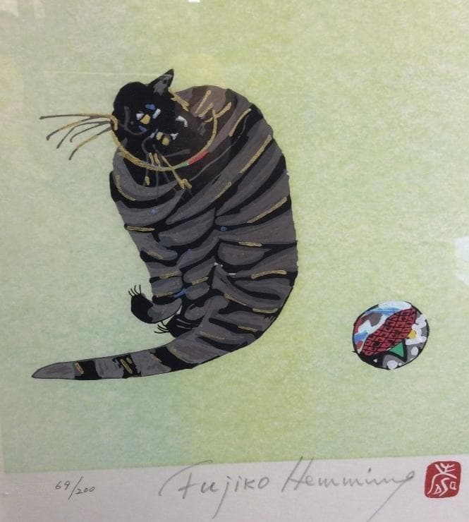 南の風様　フジ子・ヘミング 「猫十態～クリコ」直筆サイン　69/200