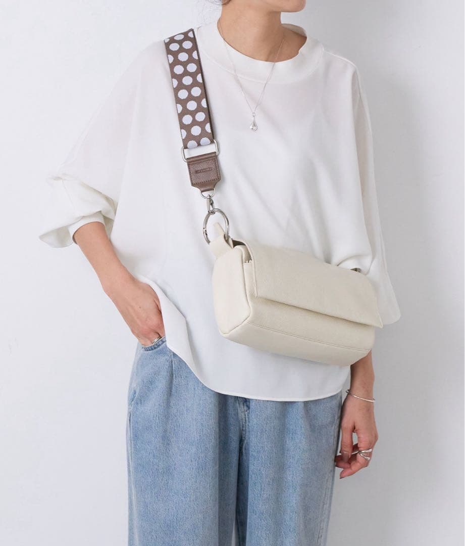 ★おすずさま用★【新品未開封】ビアズリー ショルダーベルト（ドット） グレー系