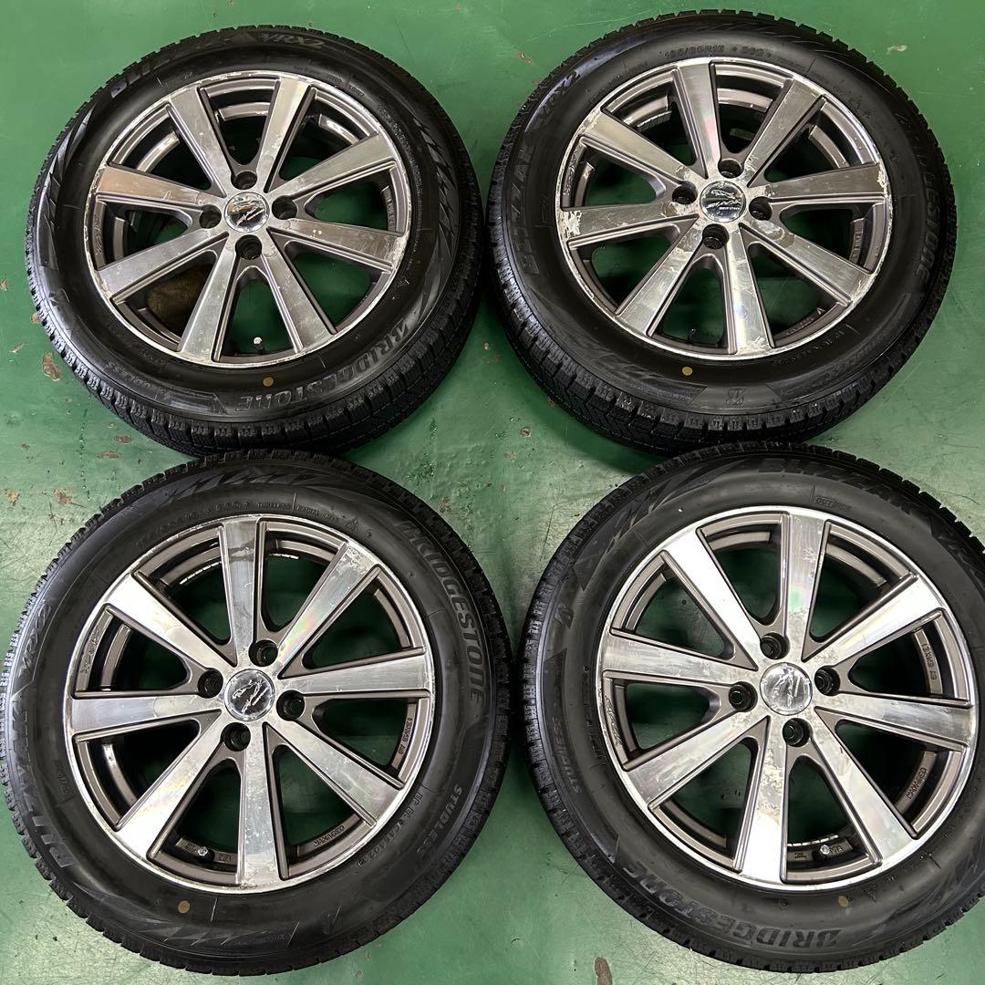 中古スタッドレス185/60R16ブリザック4本セット　ノート、オーラ、デミオ等