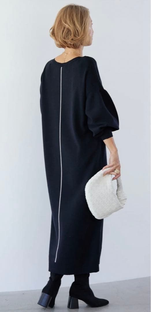 PLUS OTO.HA 2WAY バックライン ニットワンピ FREE