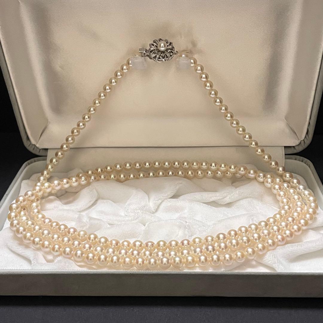 【超ロング✨あこや本真珠】 ネックレス パール 3連 2連 ベビーパール アコヤ
