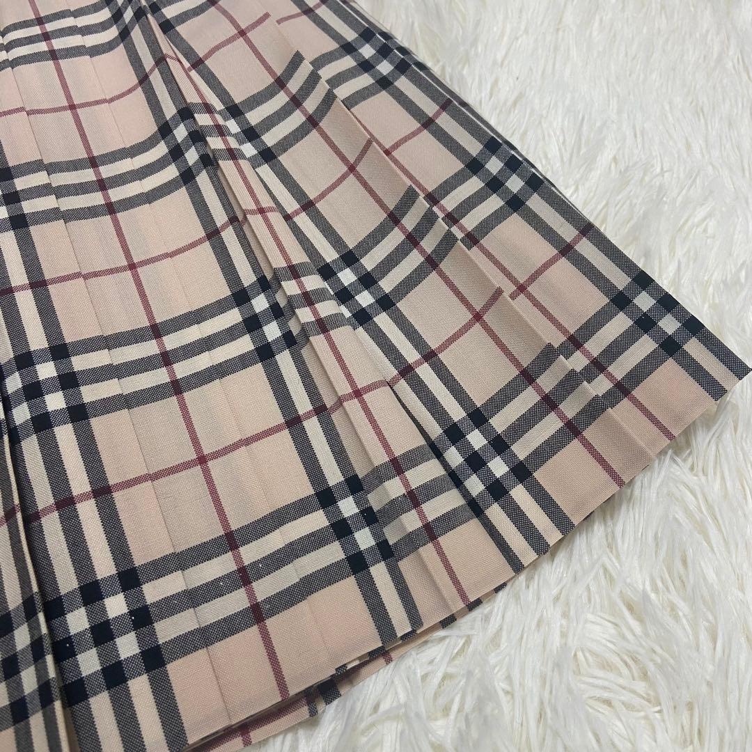 バーバリー ラップスカート プリーツ ノバチェック ベージュ ベルト S 160