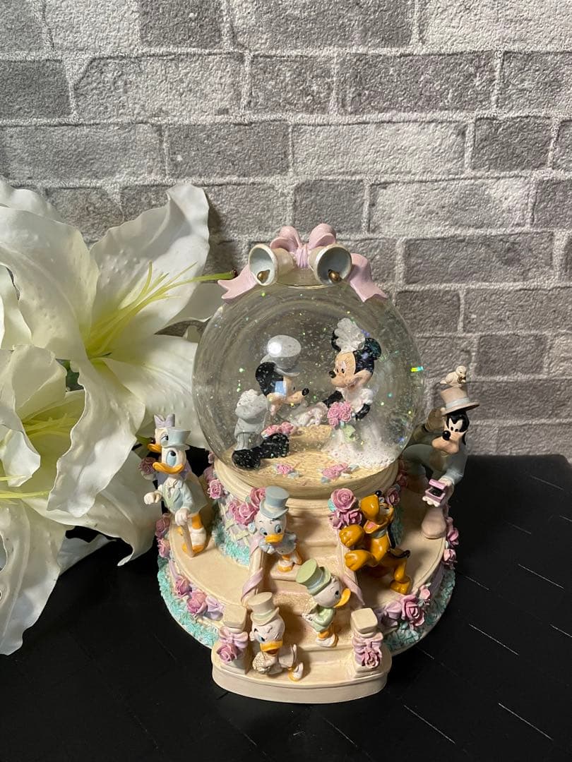 最終お値下げ　ミッキー＆ミニーWedding ドーム　オルゴール