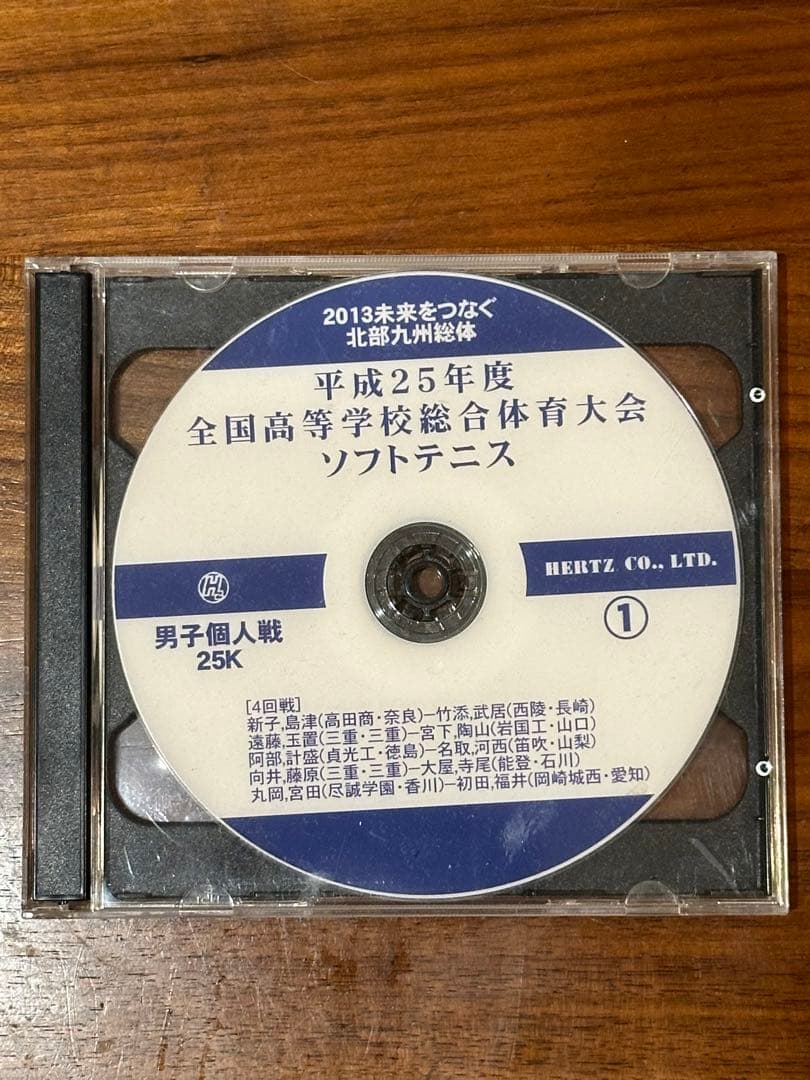 ソフトテニス　平成25年度　インターハイ　男子個人戦　DVD