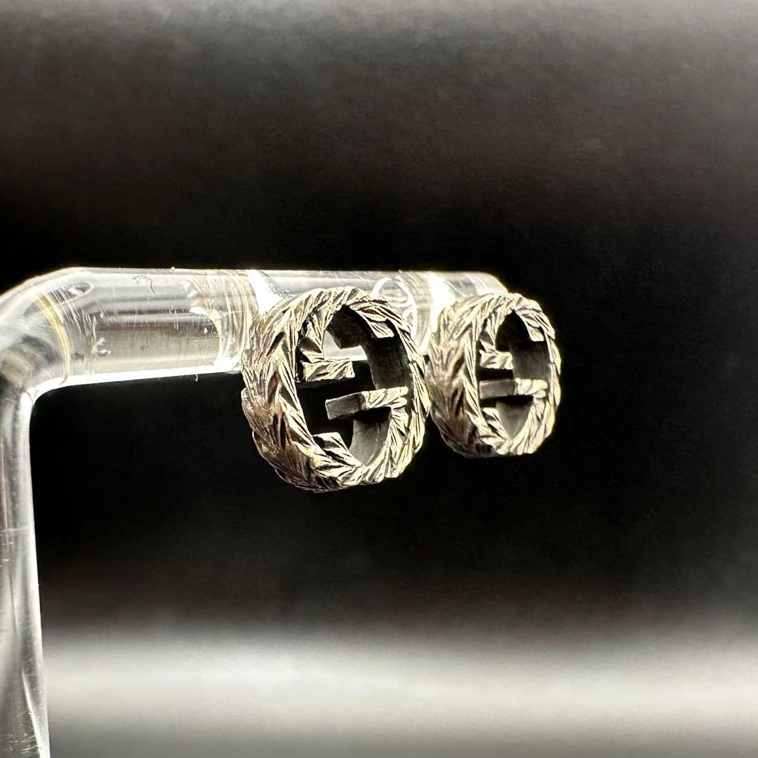 極美品✨　GUCCI　ピアス　アラベスク　インターロッキング　刻印　663