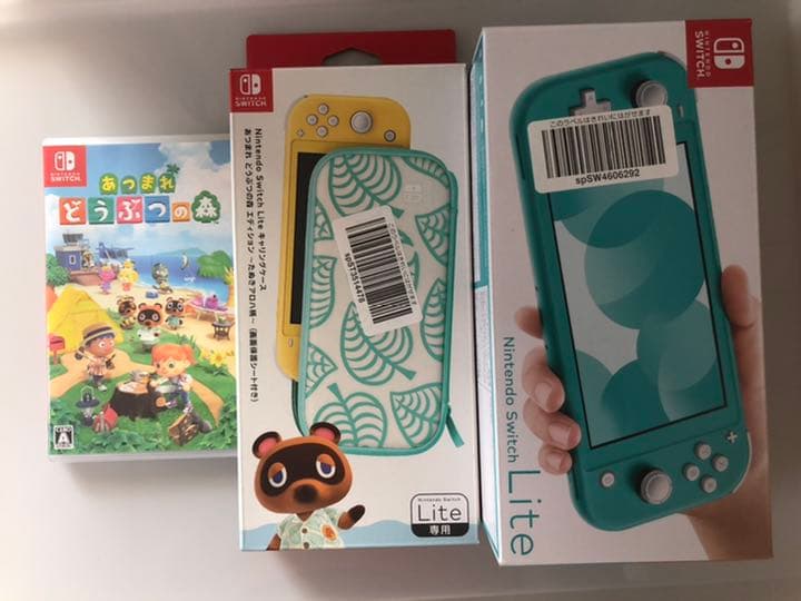 Switch Light ターコイズ、あつまれどうぶつの森、キャリングケース