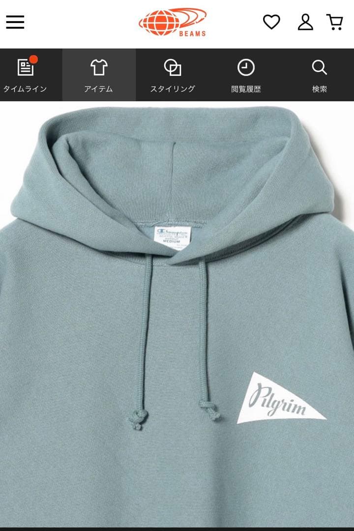 Champion / Team Hoodie BLUE GREY size Ｓ