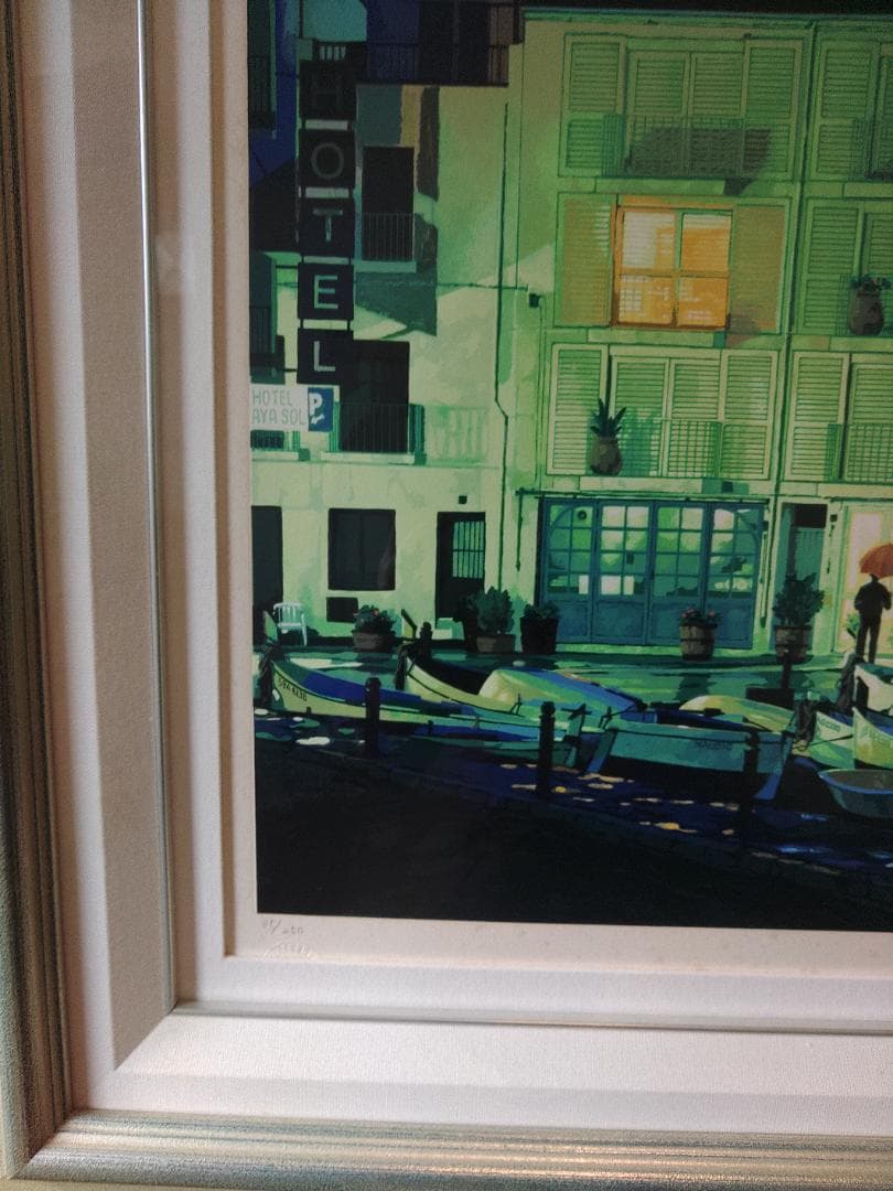 笹倉鉄平 『 雨あがり / 赤いパラソル 』 シルクスクリーン