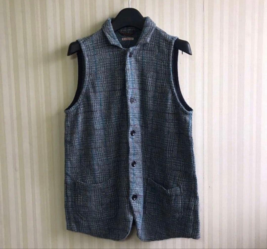 KAPITAL ベスト ジレ ツイード チェック