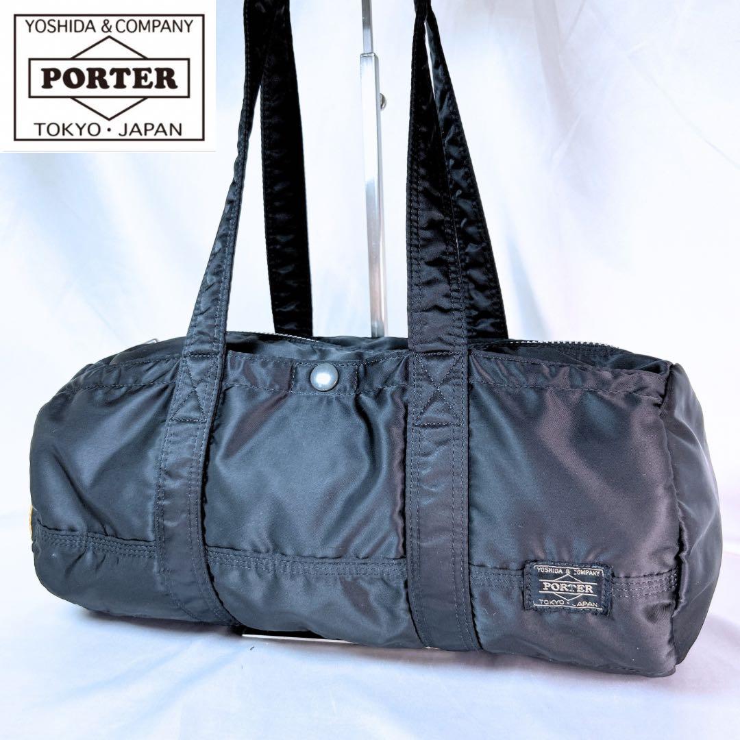 希少 廃盤品 PORTER TANKER ミニボストンバッグ ドラム型 ブラック
