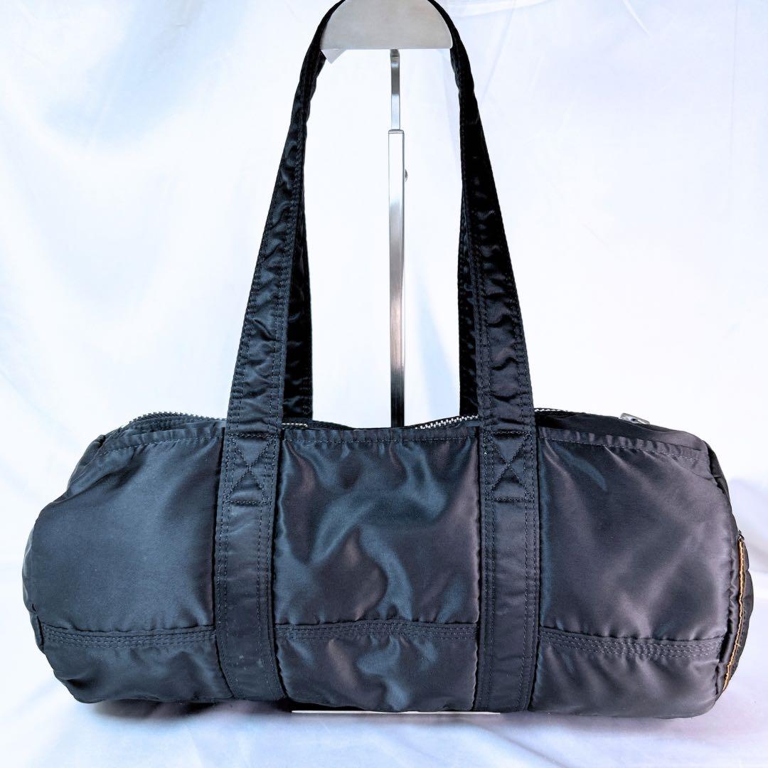 希少 廃盤品 PORTER TANKER ミニボストンバッグ ドラム型 ブラック