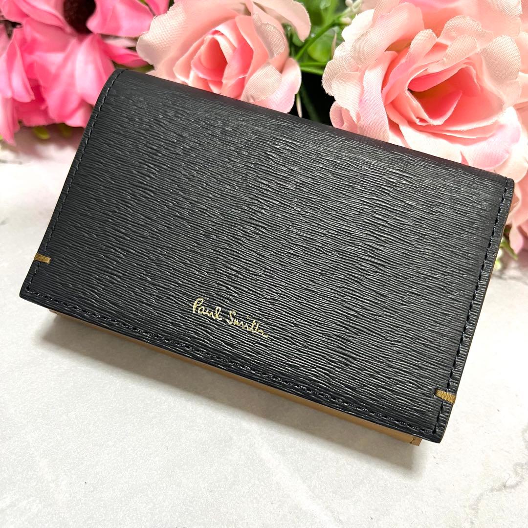 【未使用品】ポールスミス 名刺入れ カードケース レザー ネイビー