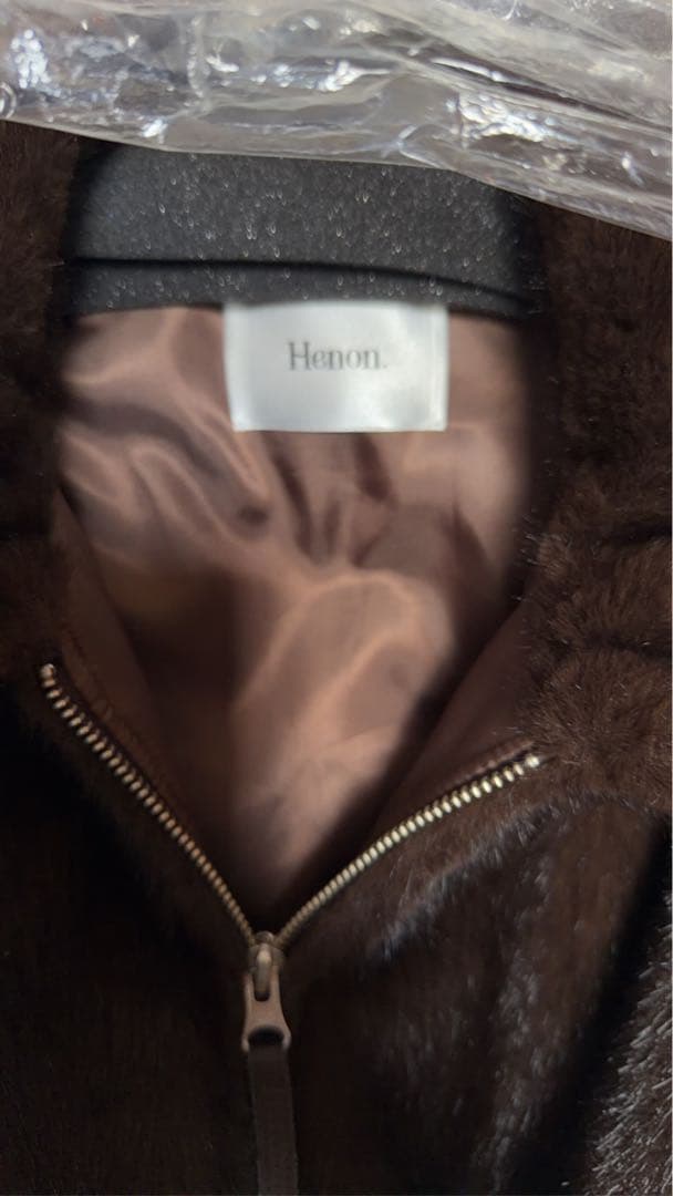 Henon. ヘノン　ECO FUR BLOUSON エコファーブルゾン　今期