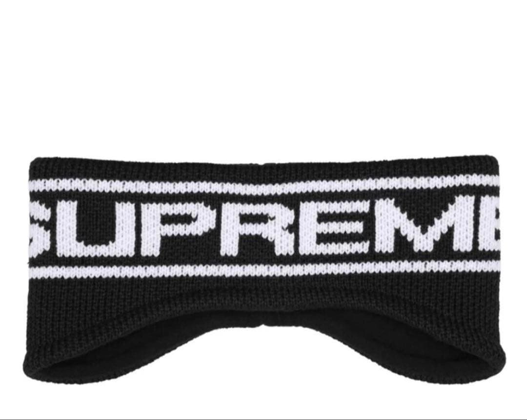 値下げ　Supreme Contrast Logo Headband