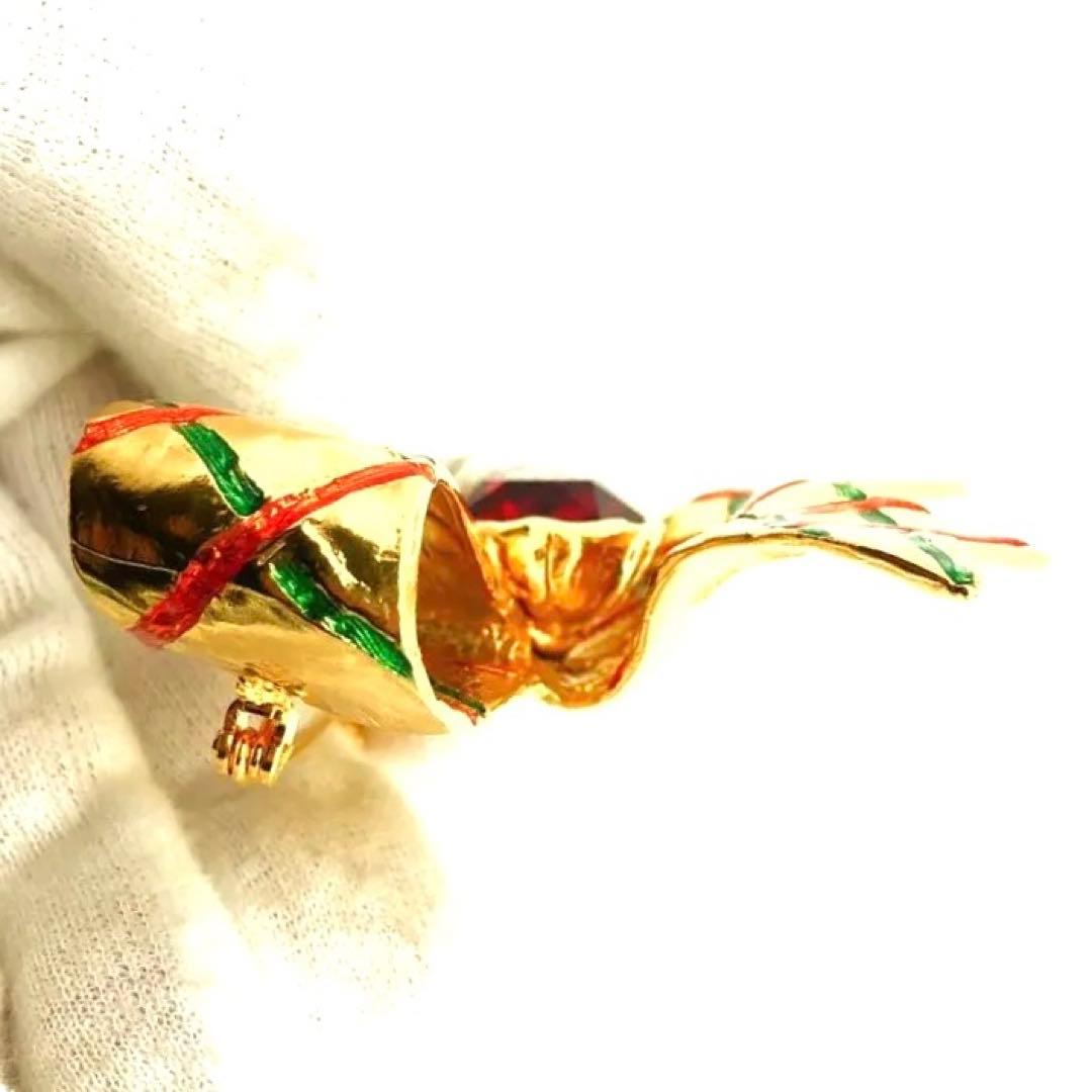 新品同様✨イヴサンローラン ブローチ コサージュ　リボンモチーフ