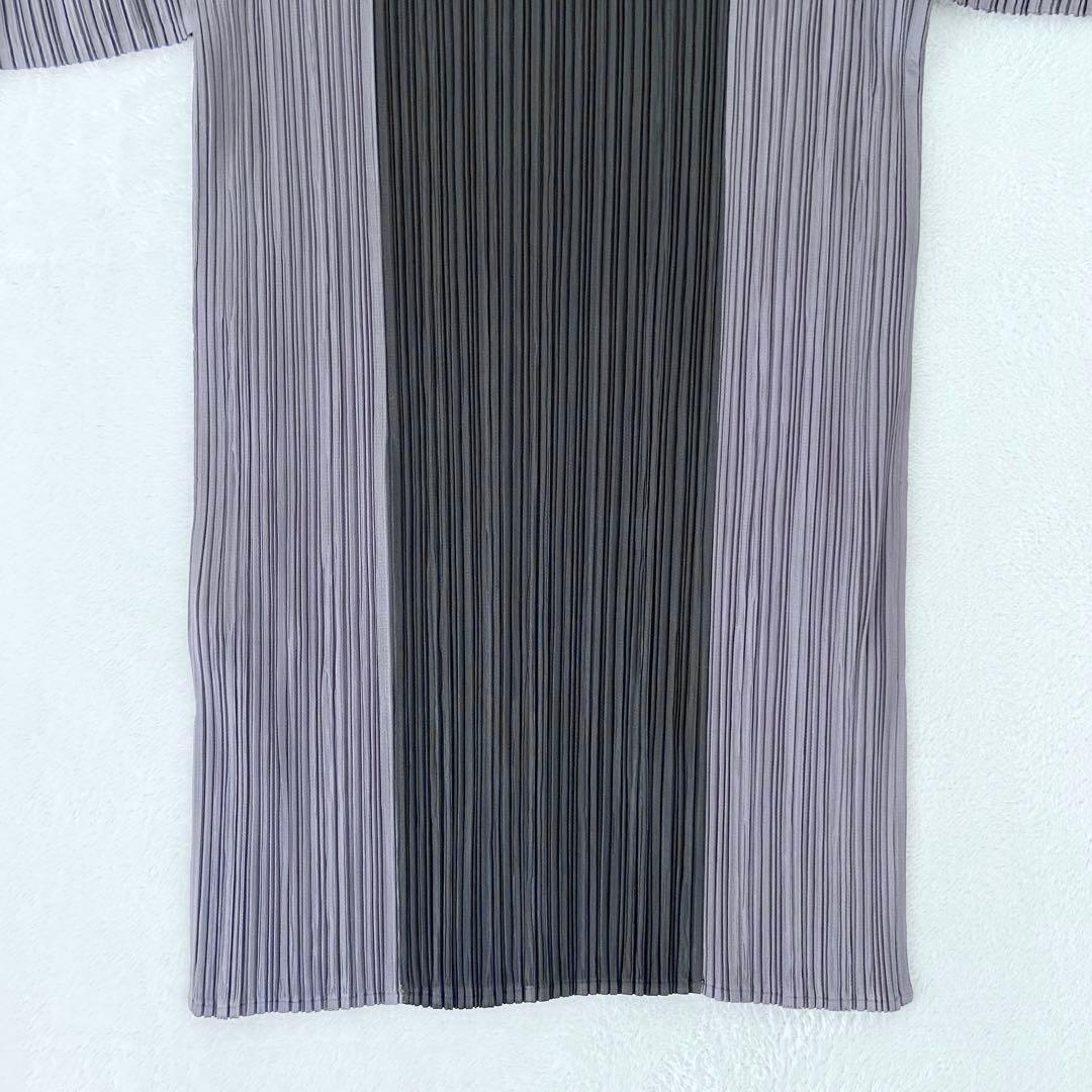 ISSEY MIYAKE PLEATS PLEASE ハイネック　バイカラー長袖