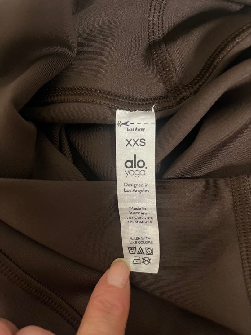 alo ヨガパンツ ブラウン XXSアロールルレモンレギンスヨガウエアピラティス