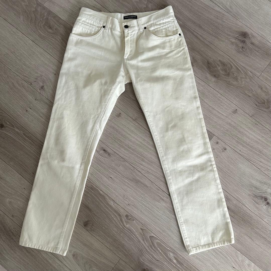 Dolce & Gabbana イタリア製 ストレートデニム ホワイト　46