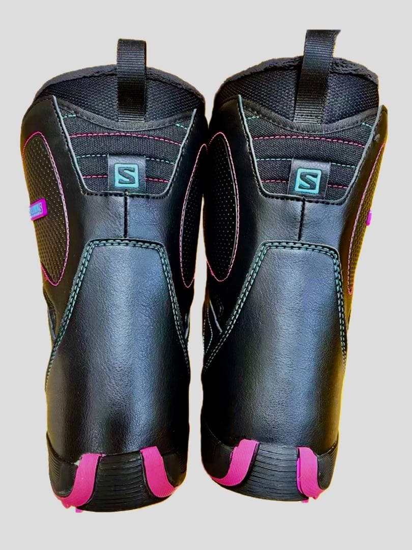 【美品】SALOMON　BOA　スノーボードブーツ　24cm　黒ピンク