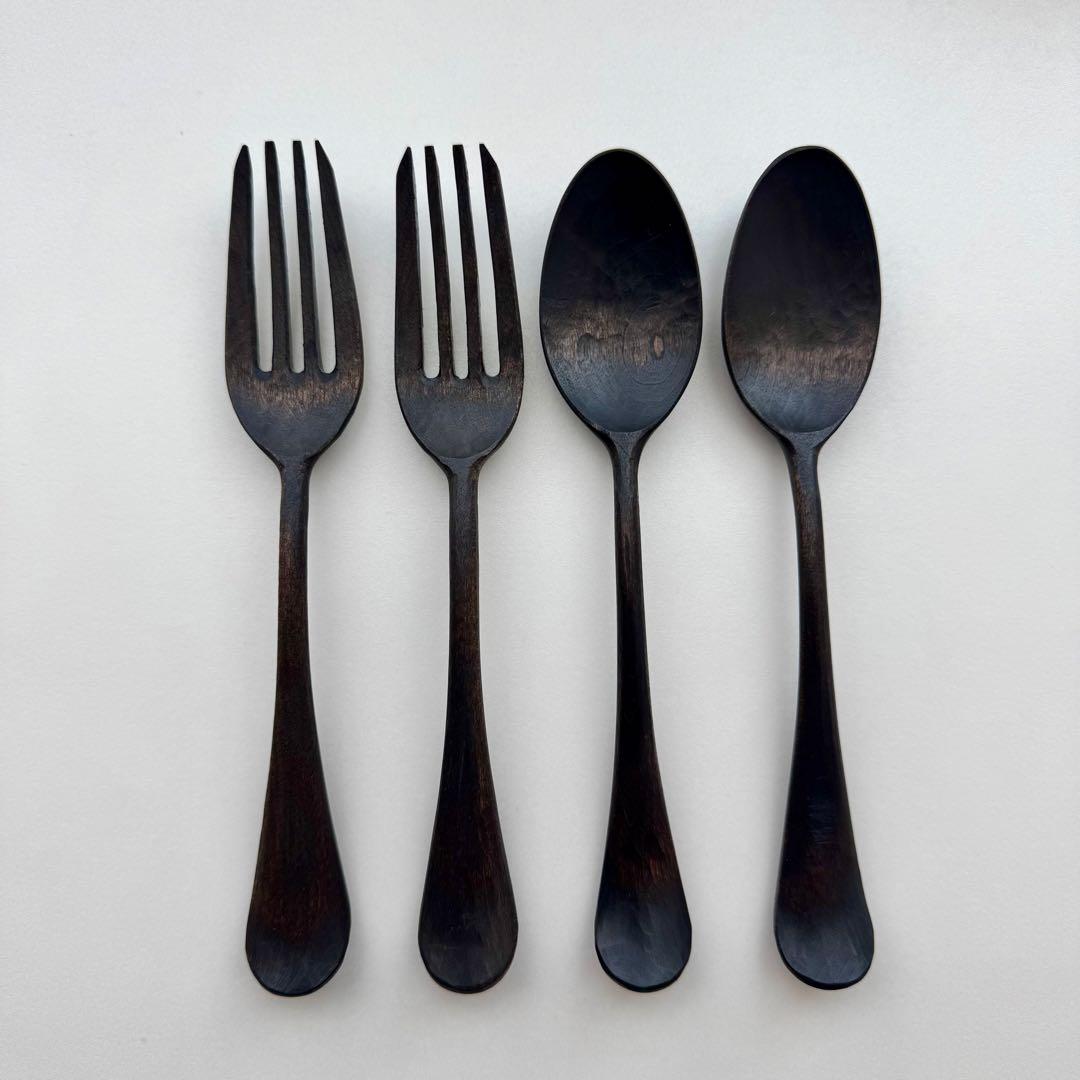 眞島拓さん　カトラリー4本セット　カトラリー　漆　新品未使用品