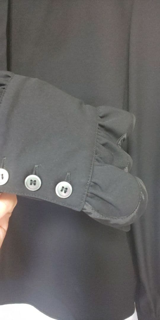 ロージーモンスター　ルミエールブラウス　フリルカラー ブラック FREE