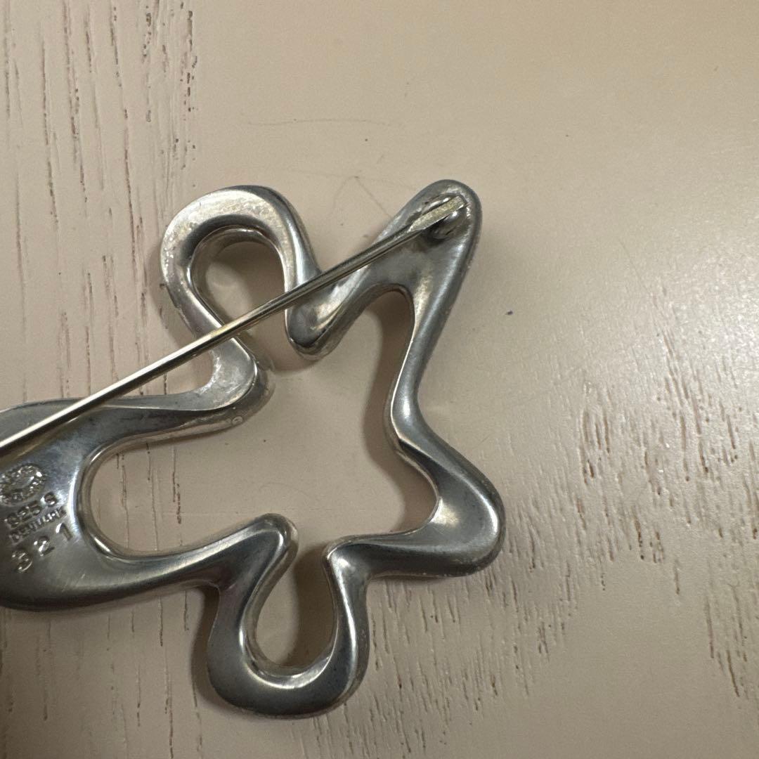 美品　  321 スプラッシュ　シルバーブローチ　925