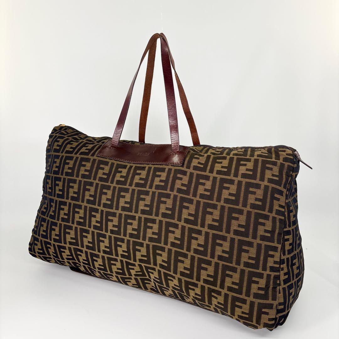 極美品 フェンディ ズッカ FFロゴ ボストンバッグ トートバッグ ハンドバッグ