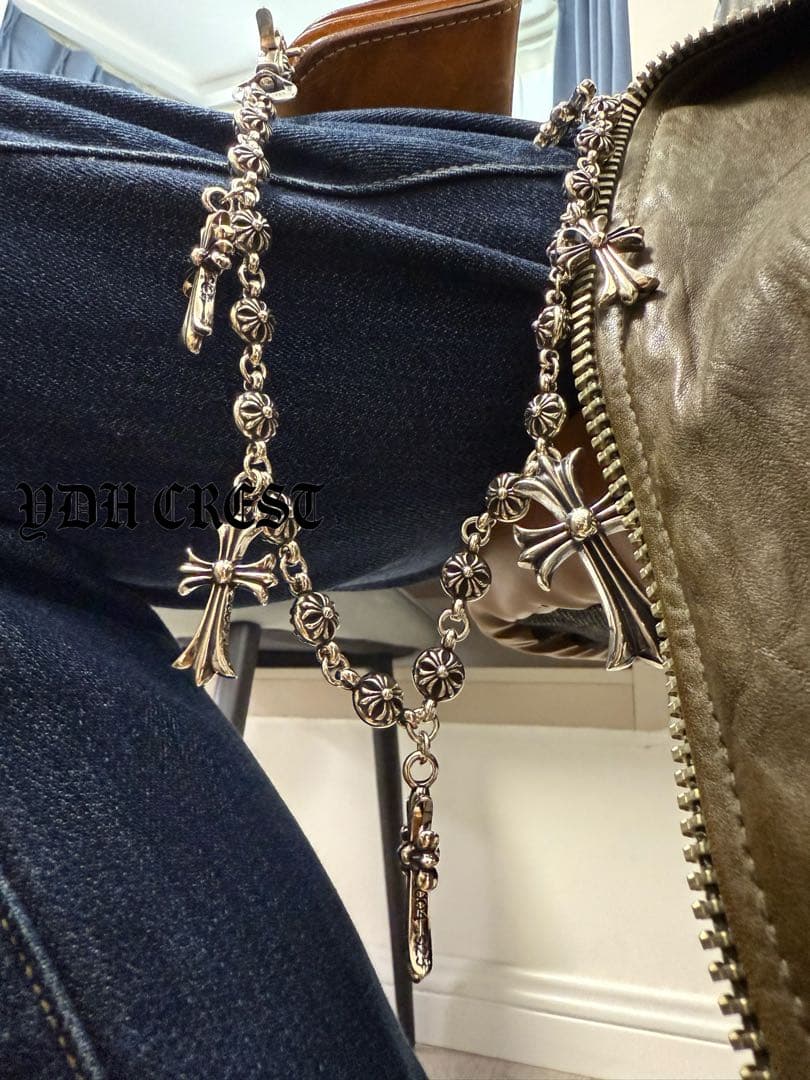 ★KRSCHAN　ウォレットチェーン　クロス嵐ウォレットチェーン　刻印有り