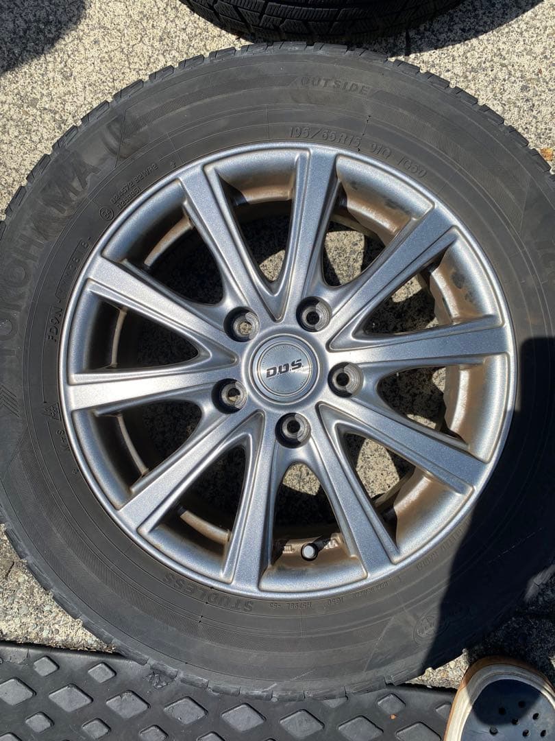 週末限定　冬備え15インチ シルバー 5スポークホイールセット