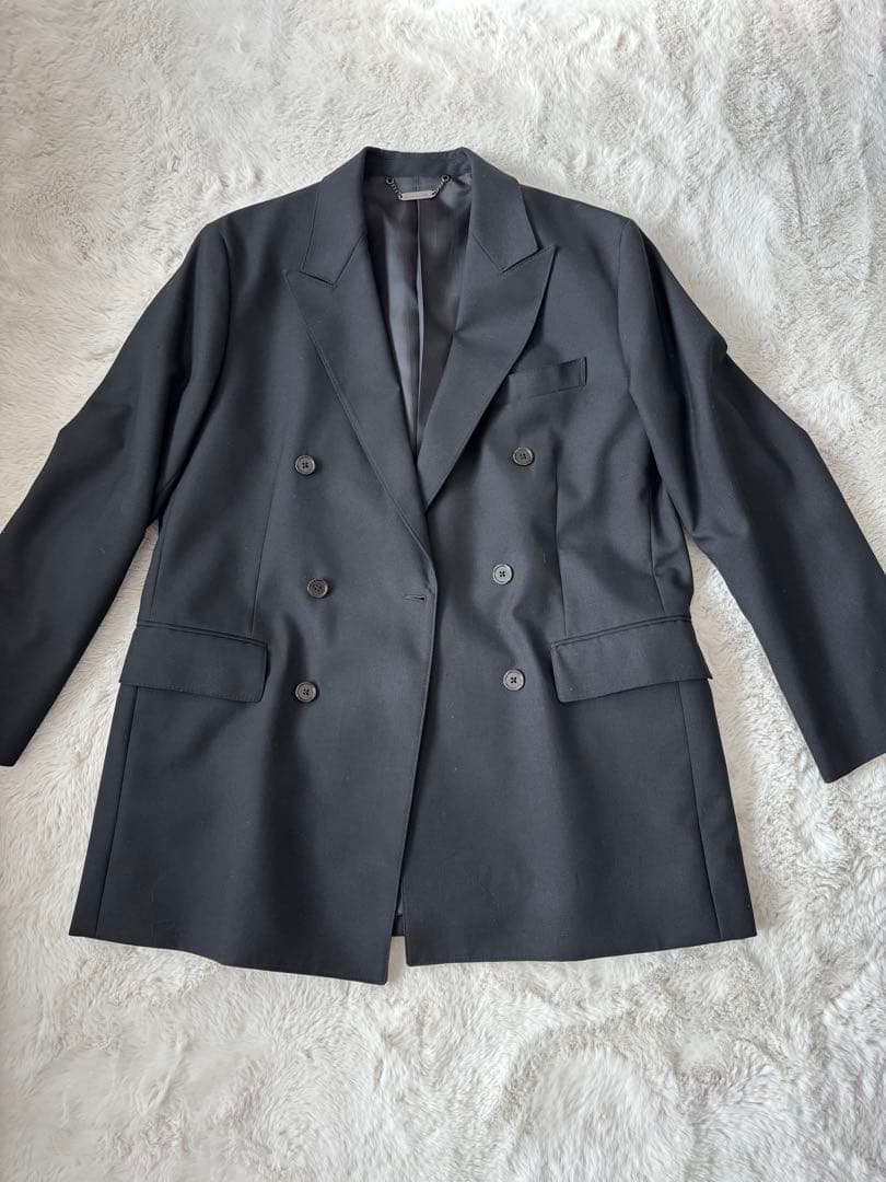 monkey timeブラック ダブルブレストジャケット