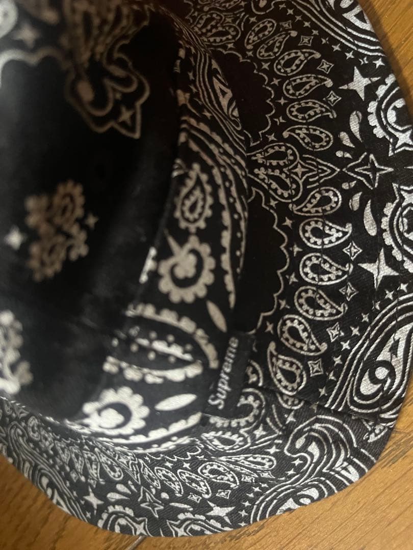 新品★Supreme bandana crusher hat black S/M