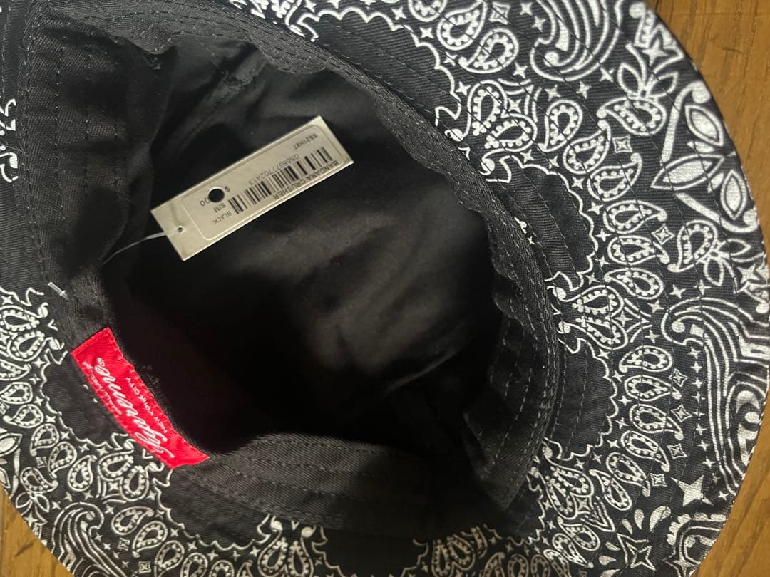 新品★Supreme bandana crusher hat black S/M