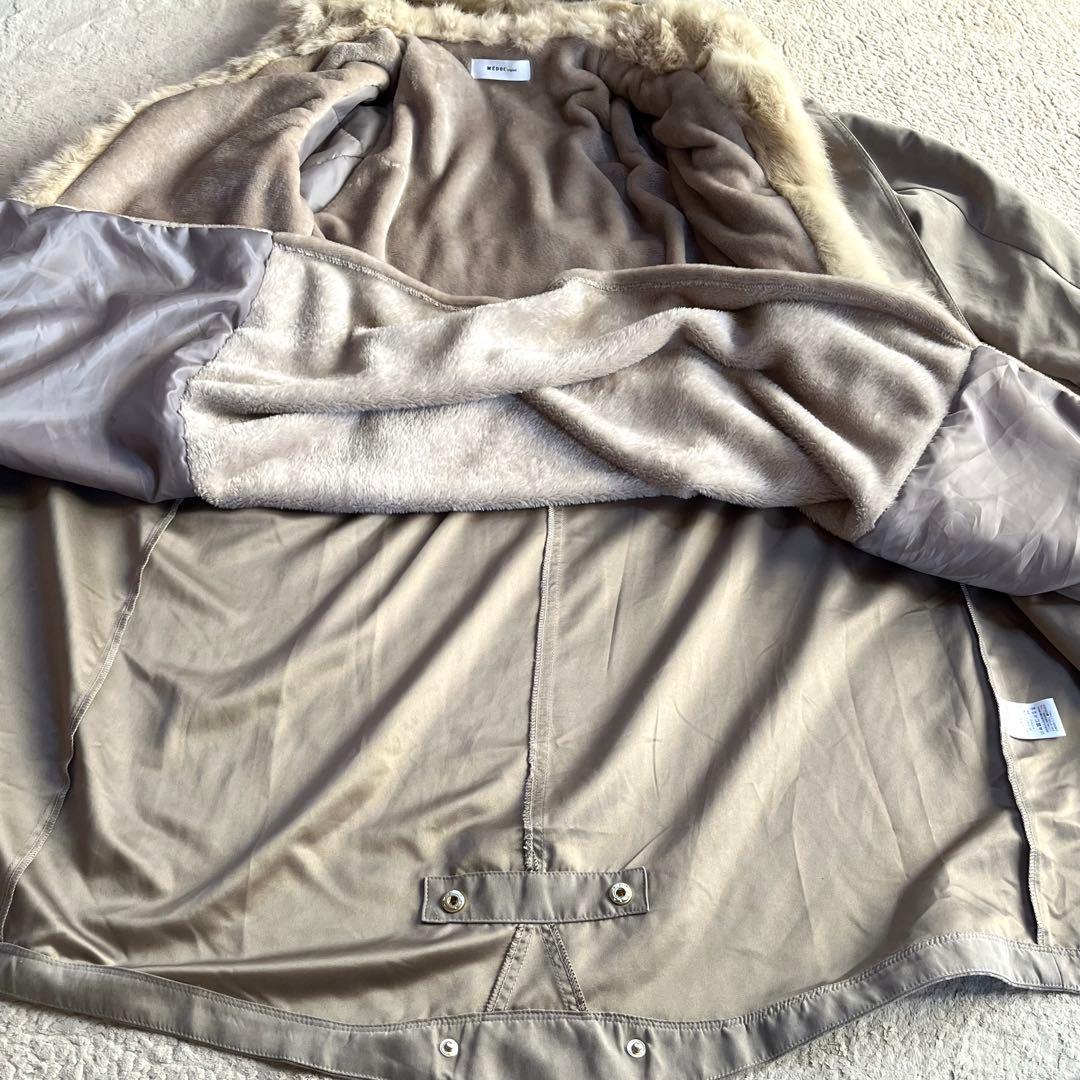 新品✨️メドック 2wayファーフーデッドモッズアウター ロングコート M