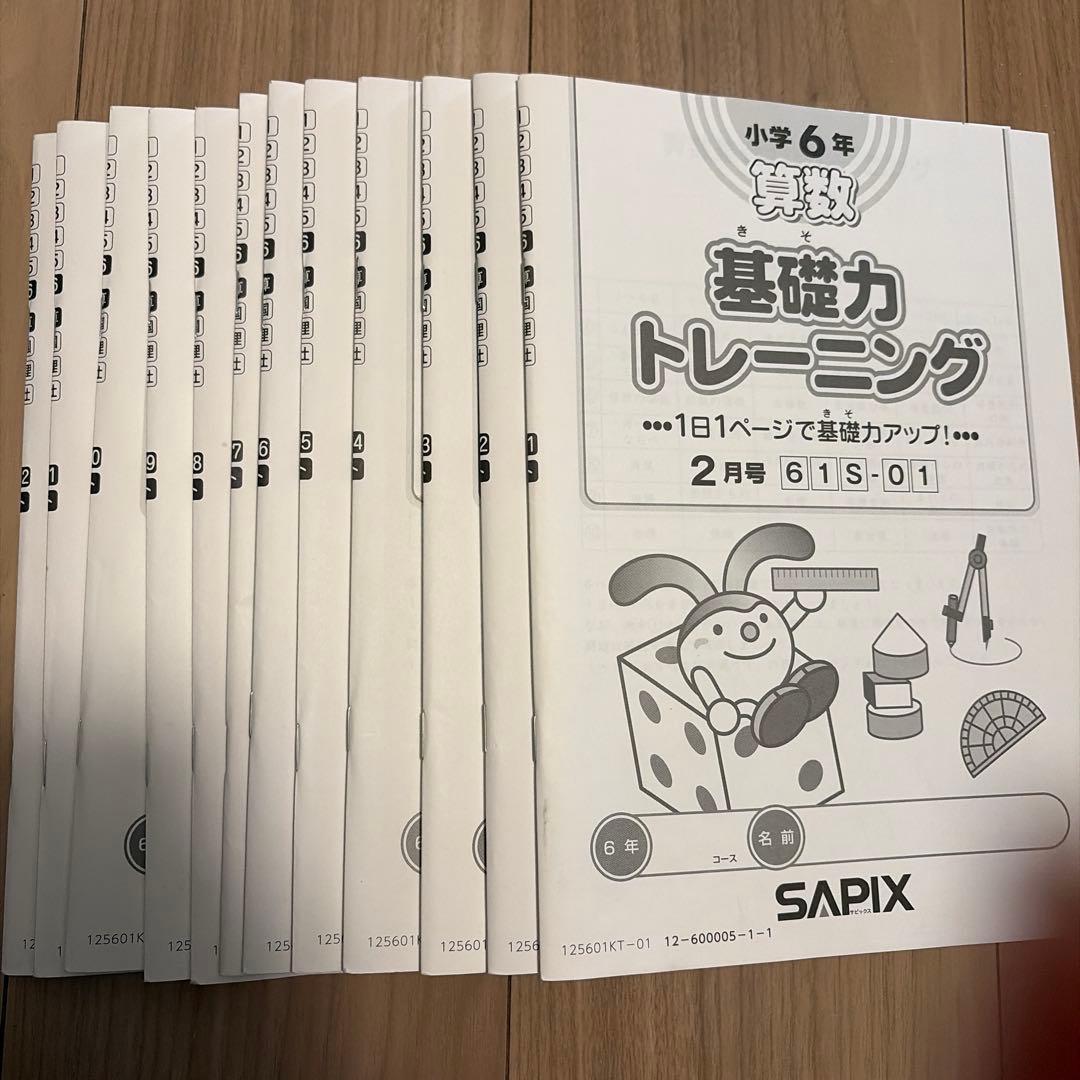 2025年〜2026年 サピックス 基礎力トレーニング 算数 6年 12冊
