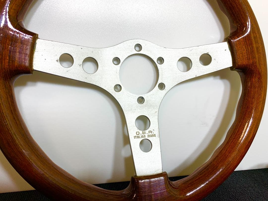O.B.A オーバ オバ オバハン ウッド ステアリング 当時物 美品