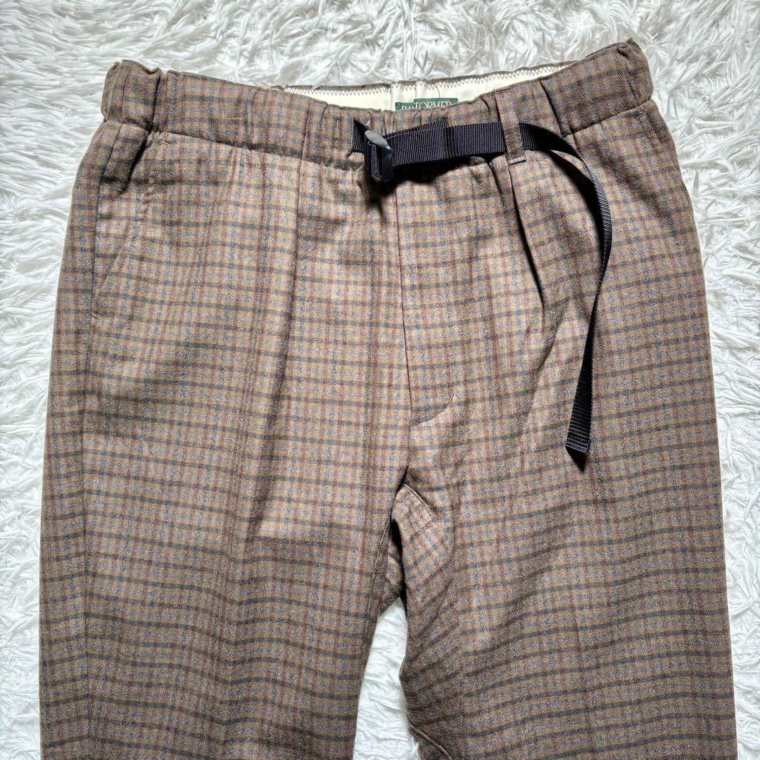 【美品】BARNSTORMER イージースラックスパンツ　チェック　ウール　M