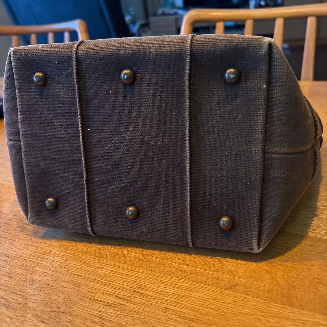 ブラウン酒袋柿渋染めバッグ