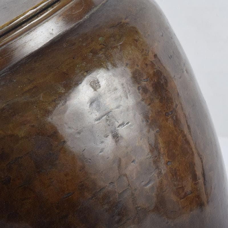 cizpanic　惺々堂紹美造　緋銅槌目　水次　湯沸　共箱　M　R8889