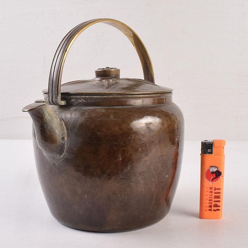 cizpanic　惺々堂紹美造　緋銅槌目　水次　湯沸　共箱　M　R8889