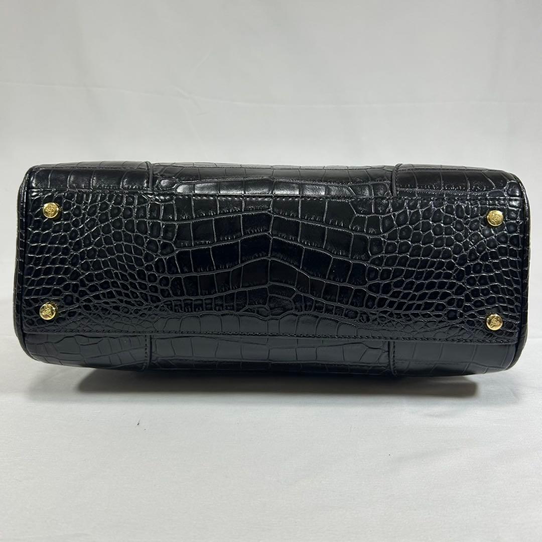 【極美品】ヴィヴィアンウエストウッド オーブ 2way ハンドバッグ クロコ 黒