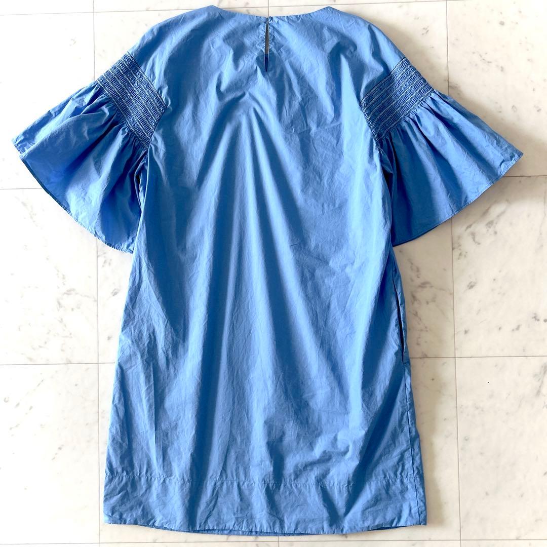 美品//ウォークエンドマックスマーラ　チュニック丈　ワンピース　ボリューム袖