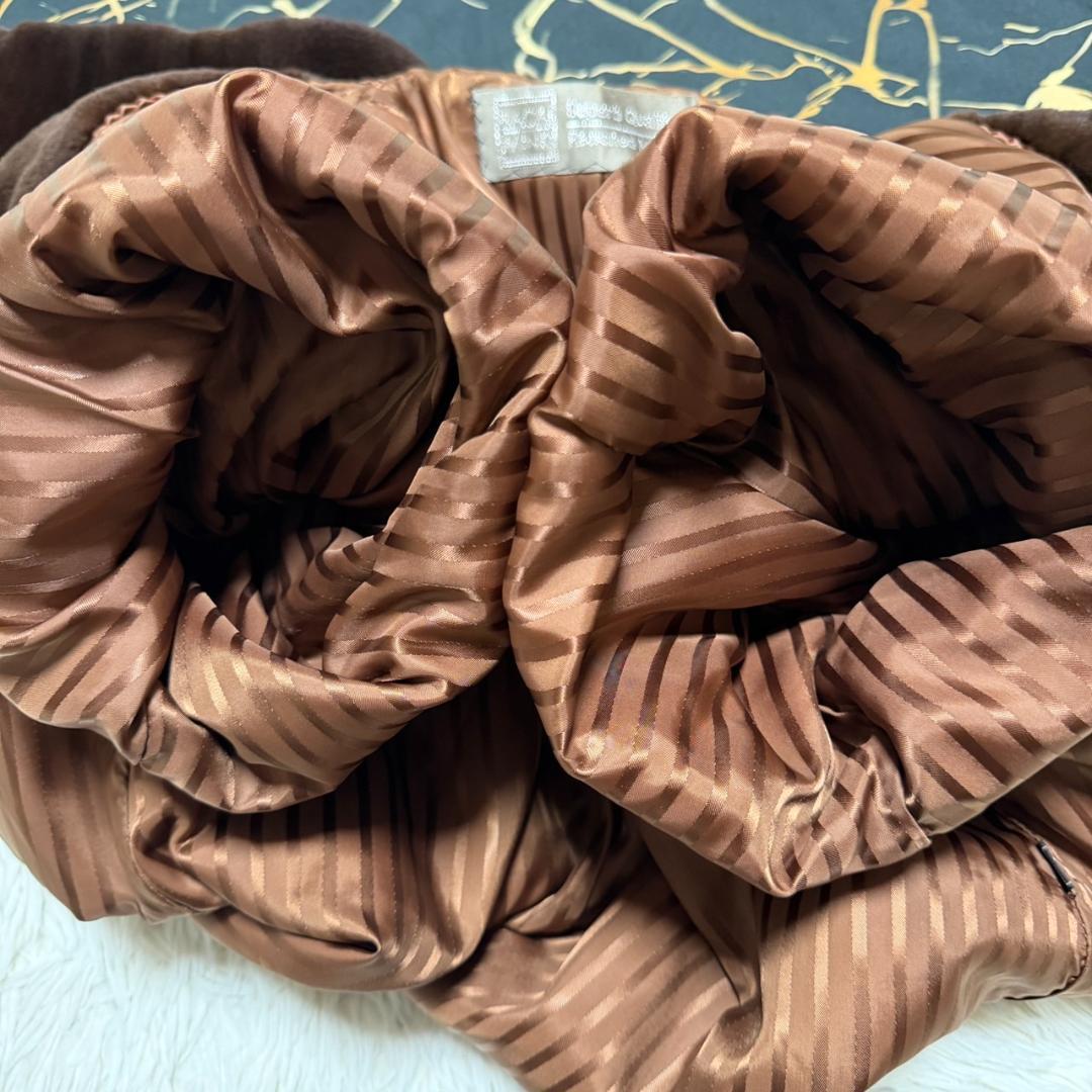 総丈85 SAGAMINK セミロング ミンクコート 3L相当 ブラウン 軽量