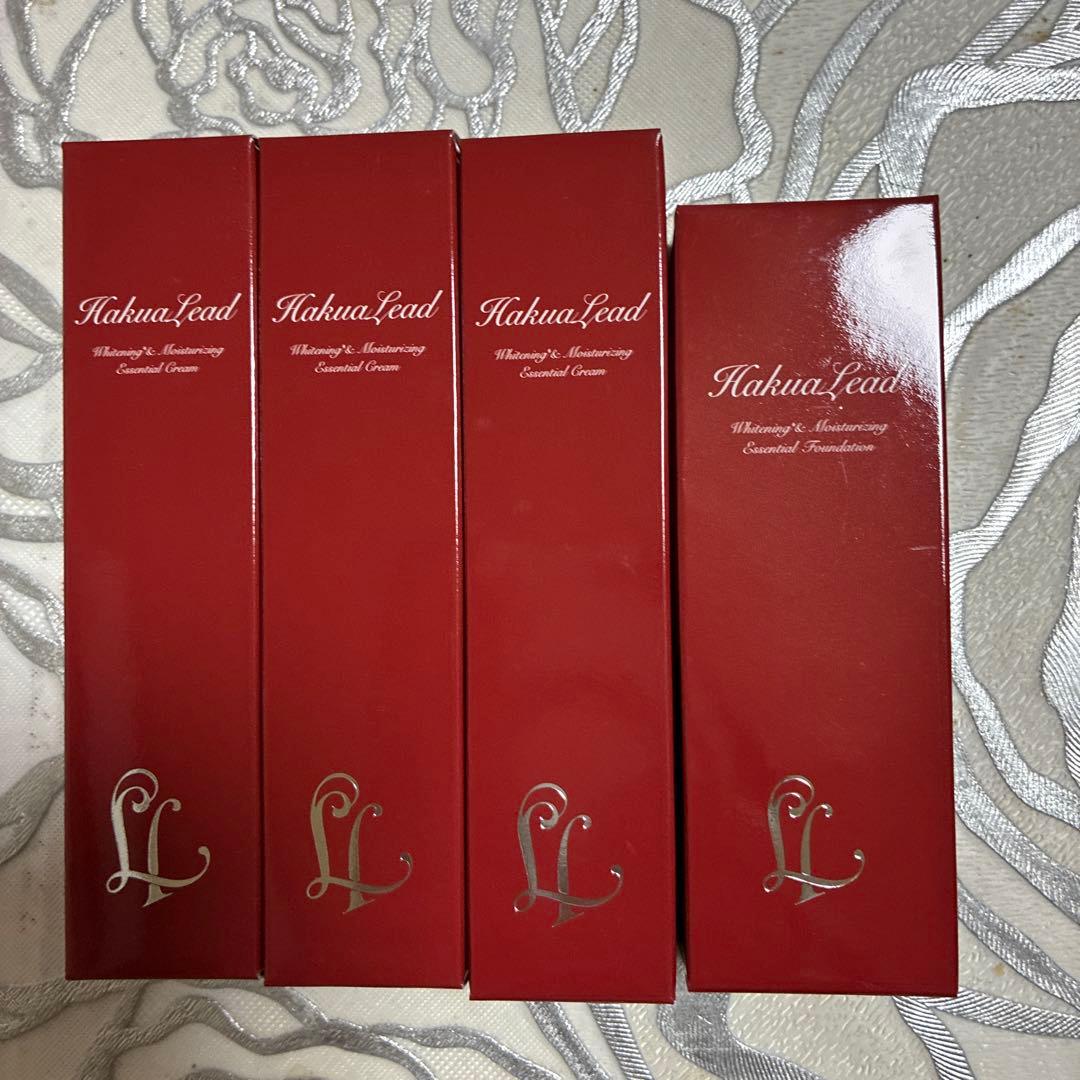 HakuaLead モイスチャクリーム 3本セット.ファンデーション１本