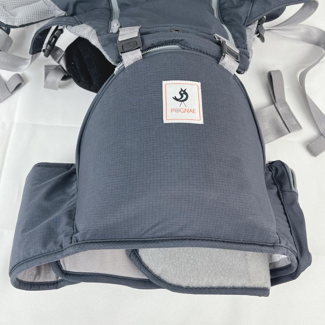 美品☘️ ミキハウス ポグネー ベビーキャリア ブラック　ヒップシート