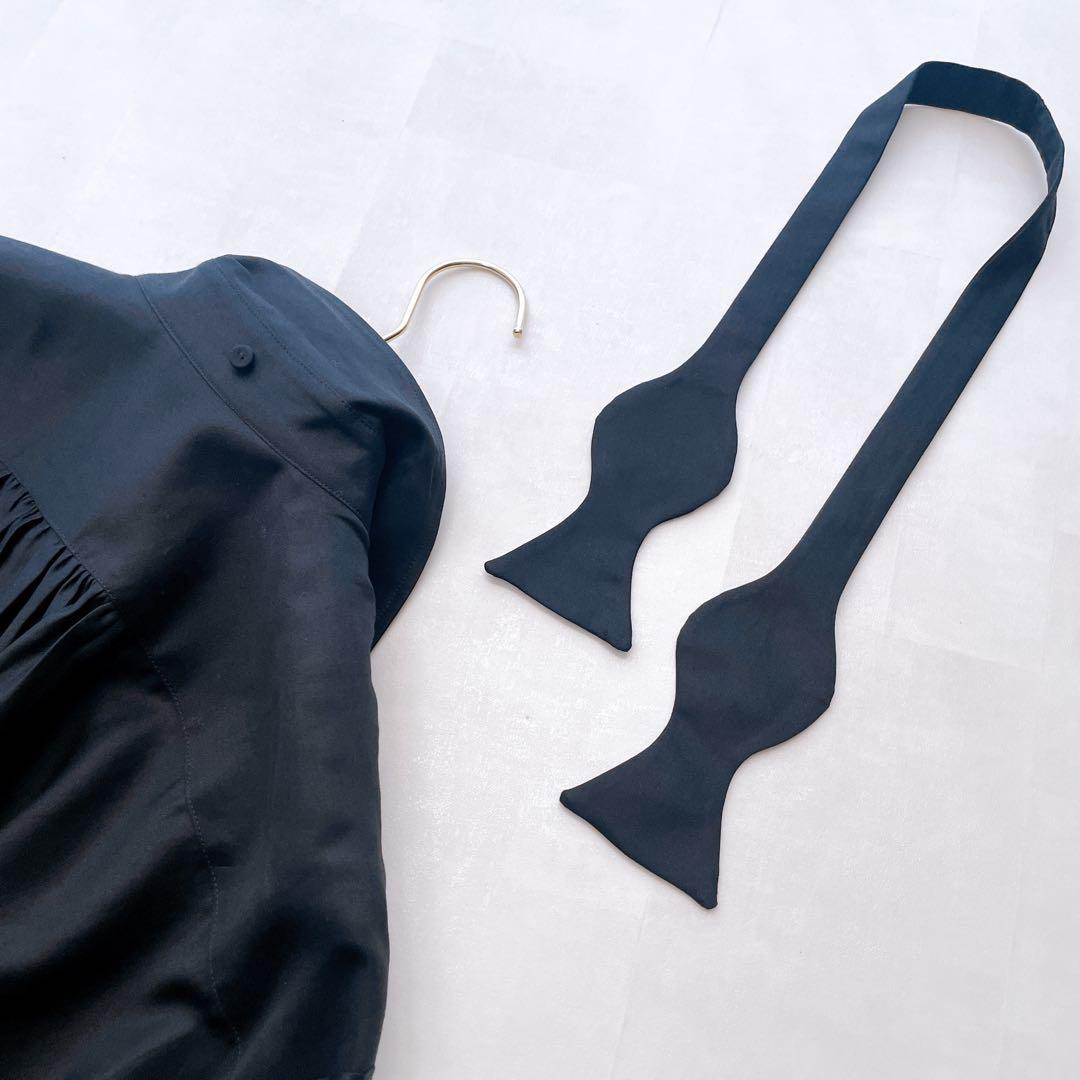 美品✨2024 マックスマーラ MAREA マレーア 長袖シャツ ボウタイ 黒