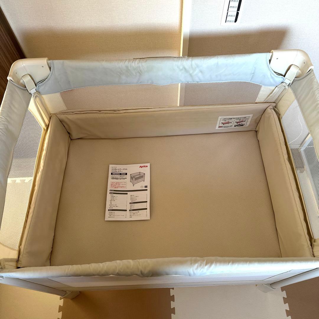 ココネルエアー　ホワイトグレー　ベビーベッド