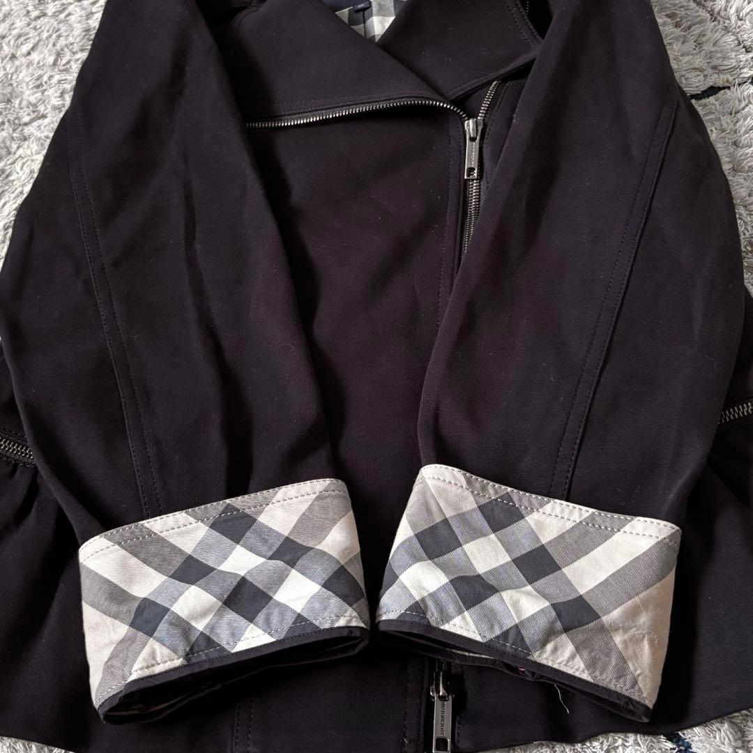 【美品✨】大きいサイズ　バーバリーロンドン　ライダージャケット　メガチェック46