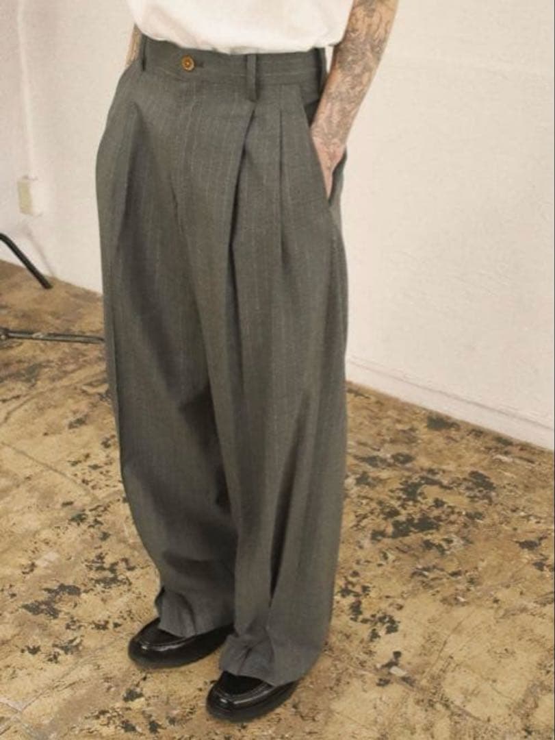 パンツ KHOKI 25SS Pinstripes - Pattern Pants