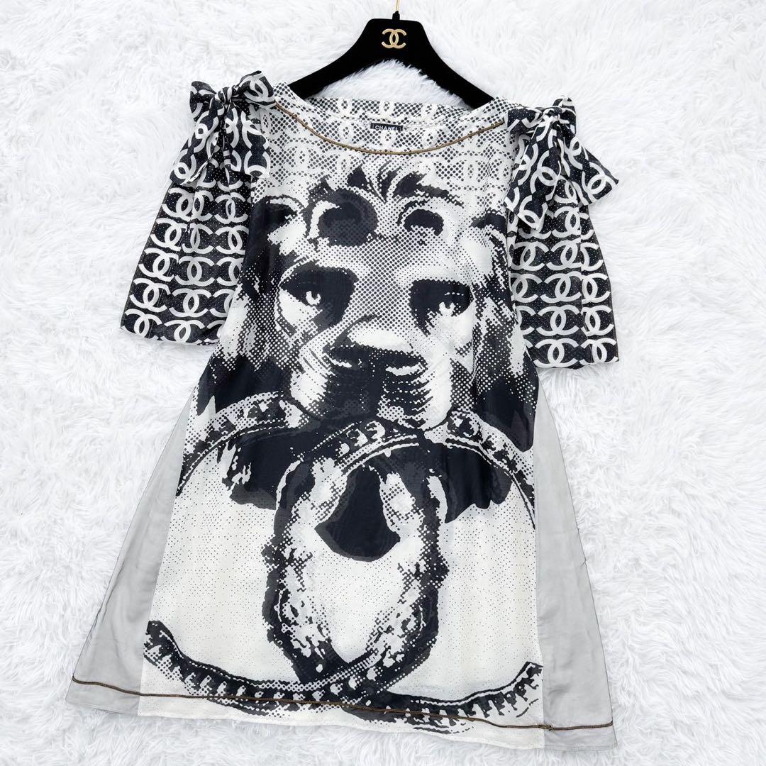 CHANEL クルーズコレクション ライオン ココ柄チュニック ミニワンピース