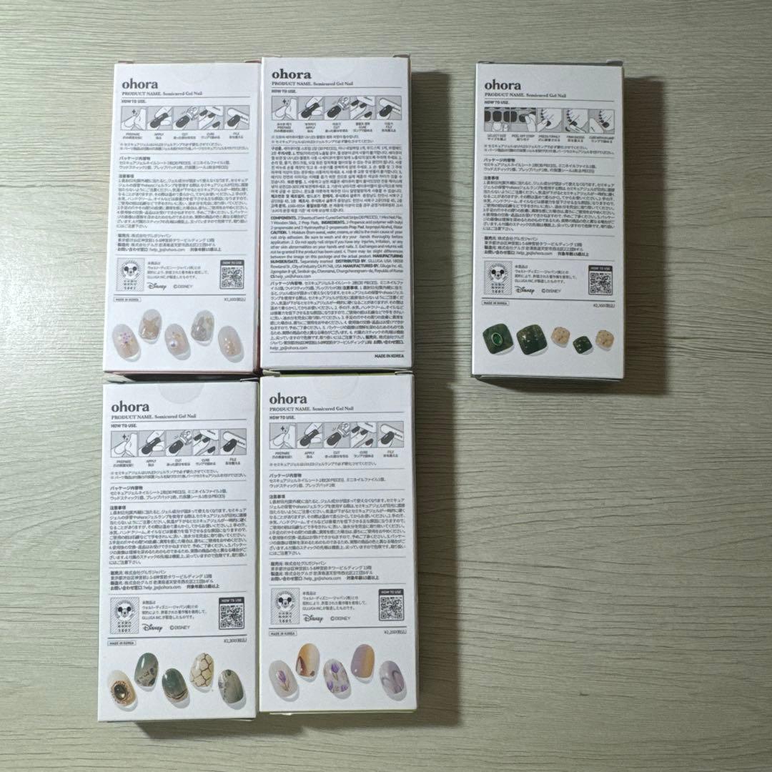 ohora ジェルネイルシールセット 5種類